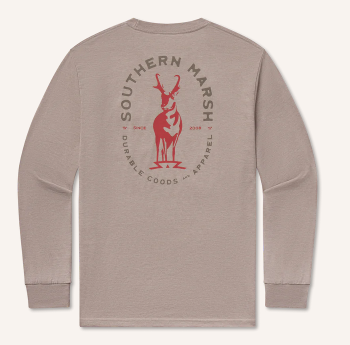 Seawash™ Tee - Stag - Long Sleeve - Washed Burnt Taupe