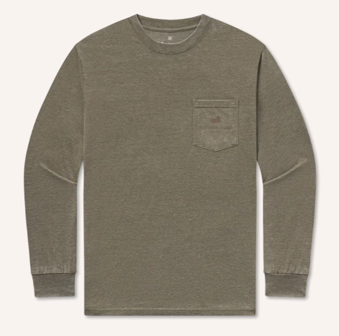 Seawash™ Tee - Retro Duck Originals - Long Sleeve - Dark Olive
