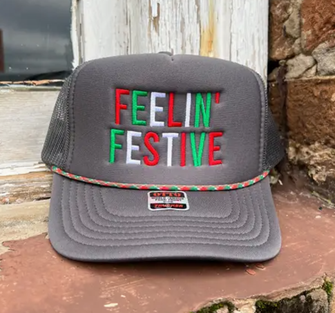 Feelin' Festive Foam Trucker - Black