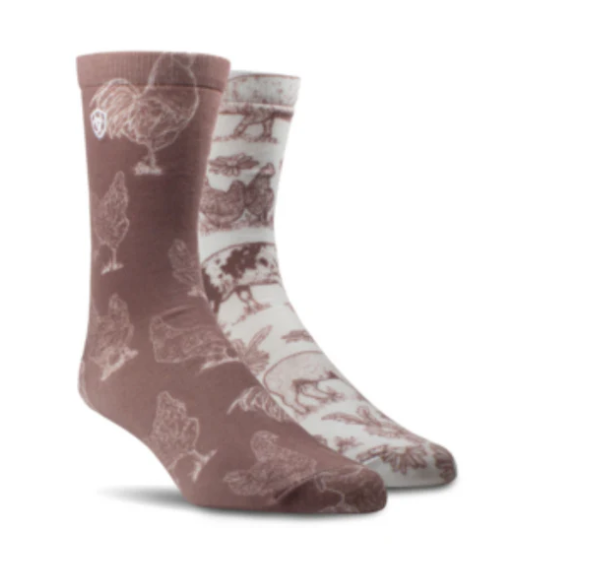 Barnyard Friends 2-Pack Crew Sock