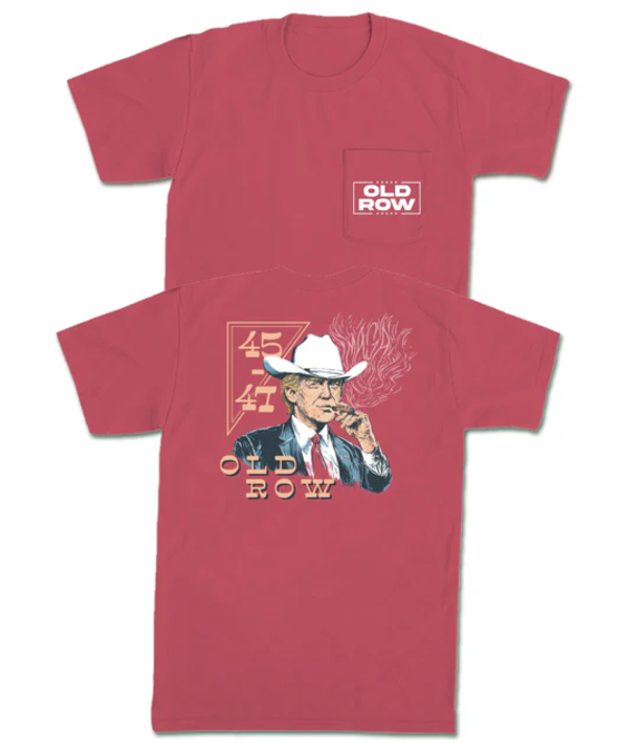 Cowboy Trump Pocket Tee - Crimson