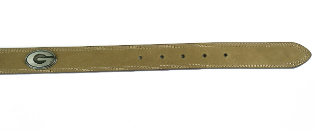 UGA Concho Crazyhorse Leather Belt