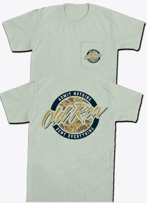 OId Row Outdoors 80s Camo Circle Pocket Tee - Bay