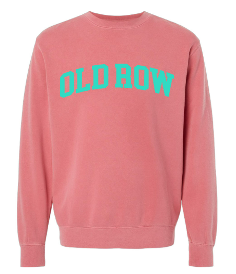 Pigment Dyed Sweatshirt - Pink & Green