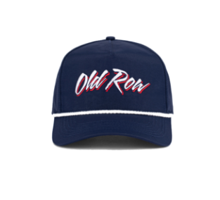 Old Row Script Nylon Rope Hat Navy