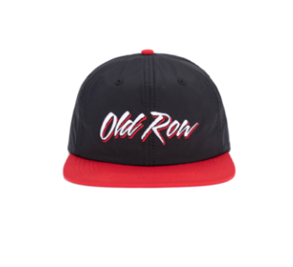 Old Row Script Nylon Hat Black