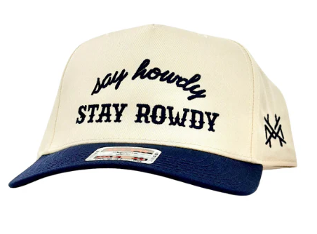 MHC Say Howdy Stay Rowdy Trucker Hat - Navy/Natural