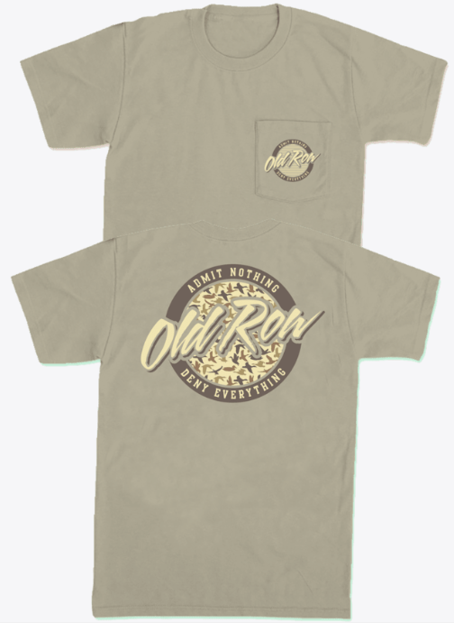 Duck Camo Circle Logo Pocket Tee - Sandstone