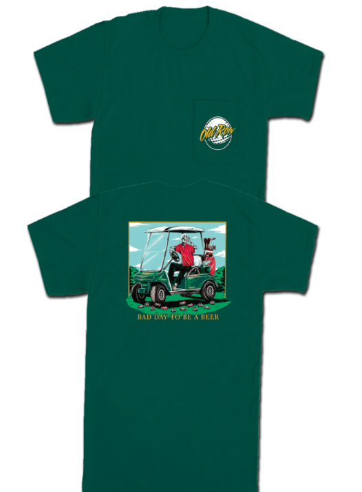 Bad Day To Be A Beer Golf Pocket Tee - Green