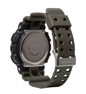 Two Tone G-SHOCK Tough Black & Olive Green Watch GA100TU-1A3CR