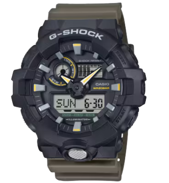Two-Tone G-SHOCK Tough Black & Olive Watch GA710TU-1A3CR