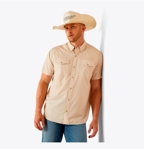 Men's VenTEK Western Fitted Shirt - Tan