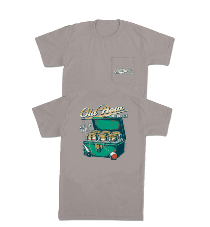 Keep Em on Ice Pocket Tee - Grey