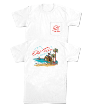 Coastal Cowboy Pocket Tee - White