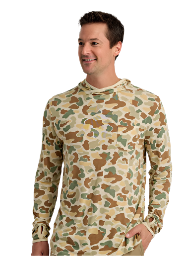 Men's Bamboo Lightweight Hoodie - Vintage Camo