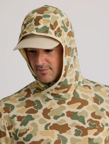 Men's Bamboo Lightweight Hoodie - Vintage Camo