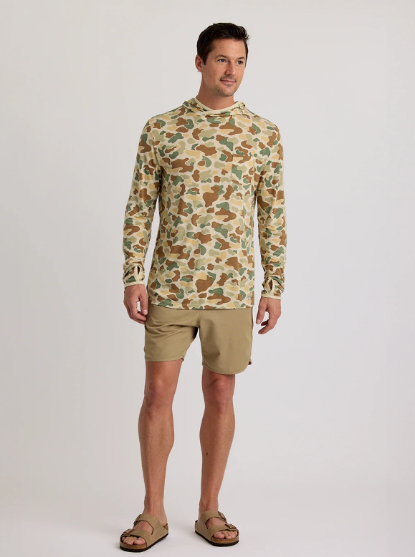 Men's Bamboo Lightweight Hoodie - Vintage Camo