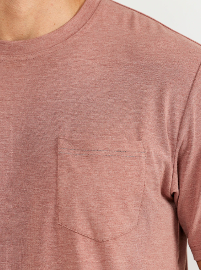 Men's Bamboo Flex Pocket Tee - Heather Brick