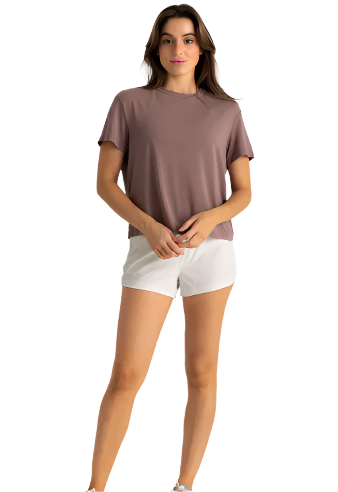 Women's Bamboo-Lined Active Breeze Short – 3" - Sea Salt