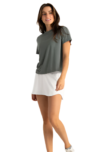 Women's Bamboo-Lined Active Breeze Skort – 13" - Sea Salt