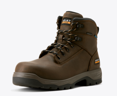 Turbo Duratread 6" Waterproof Carbon Toe Work Boot - Dark Brown