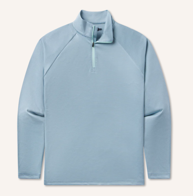 Southampton Performance Quarter Zip - Stripes - Navy & Mint