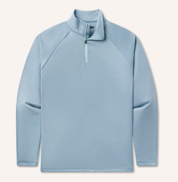 Southampton Performance Quarter Zip - Stripes - Navy & Mint
