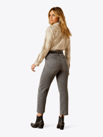Ultra High Rise Jazmine Tomboy Relaxed Straight Leg Jeans - Vintage Black