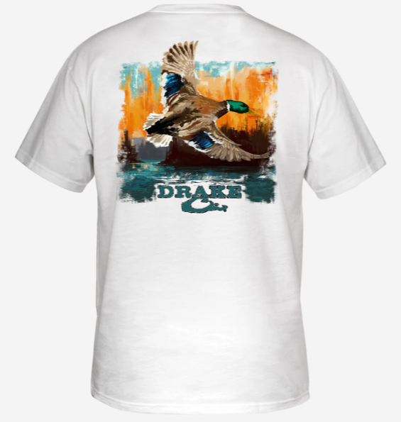 Watercolor Mallard T-Shirt - White