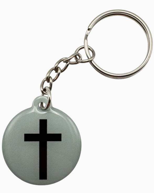 Tap To Pray™ - Prayer Tag Keychains - Mint + Cross