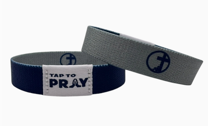 Tap To Pray™ Wristbands - Navy & Grey