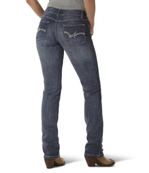 Wrangler Women's Straight Leg Jeans - MS Wash