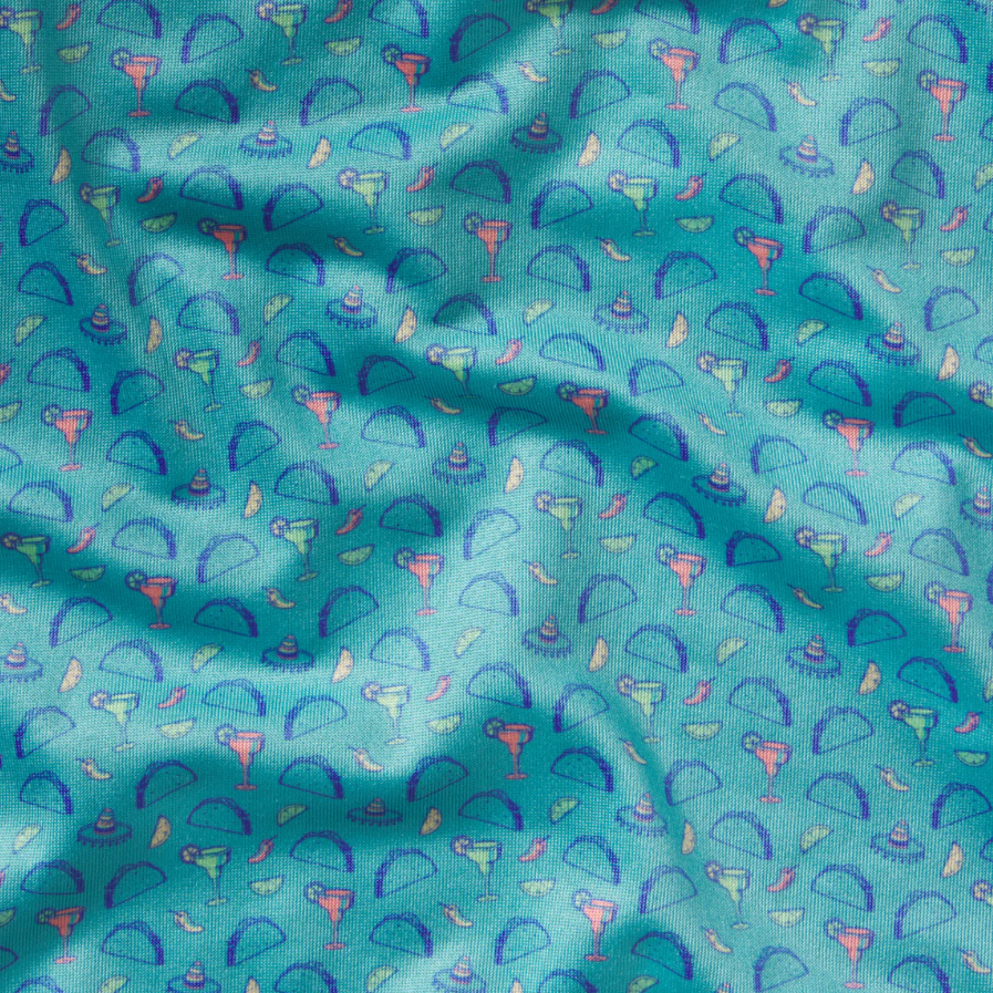 Flyline Performance Polo - Olé Tuesday - Teal & Navy