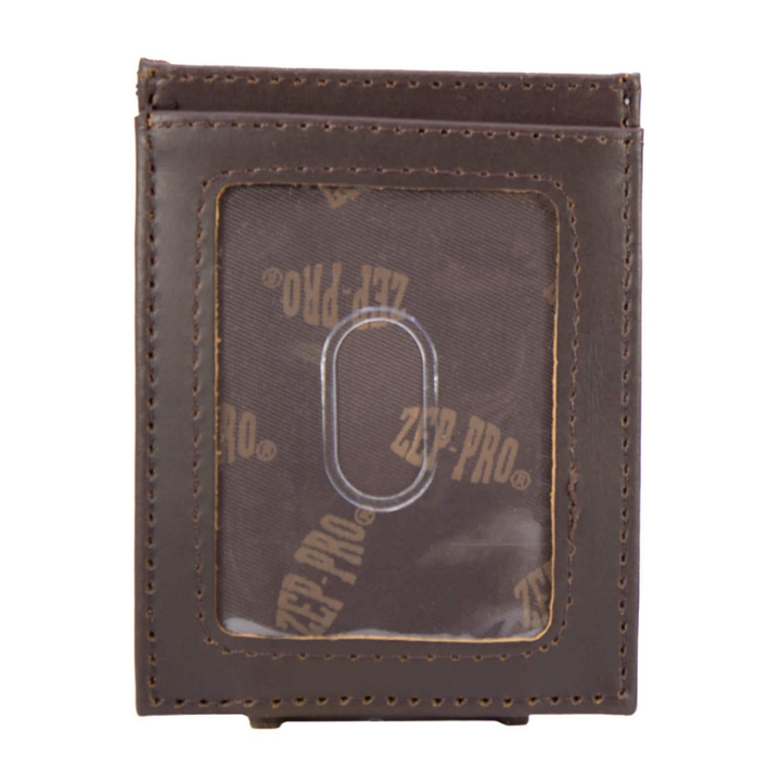 Brown Old School Camo Front Pocket Wallet - Mallard Concho