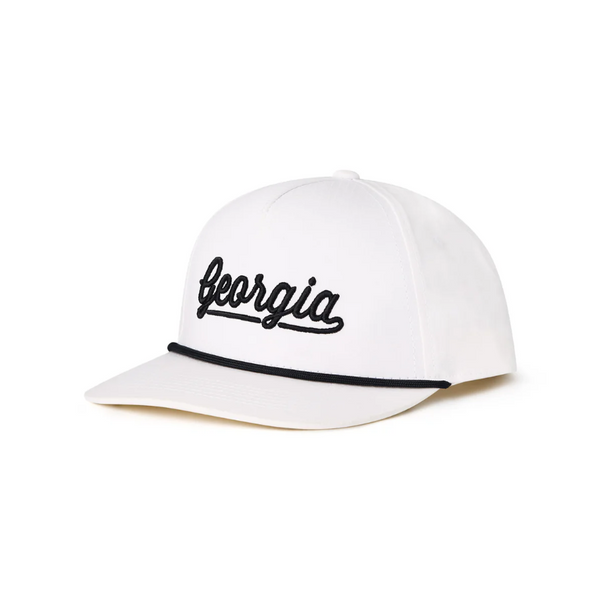 Cap - Georgia Script - White