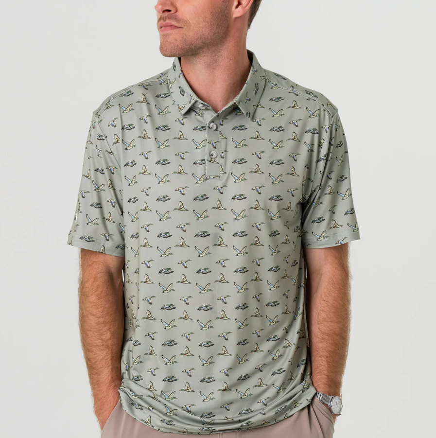 Performance Polo - Flying Ducks - Green