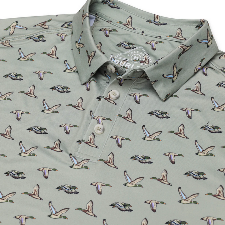 Performance Polo - Flying Ducks - Green