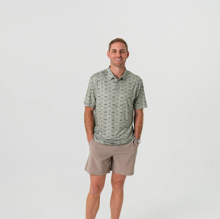 Performance Polo - Flying Ducks - Green