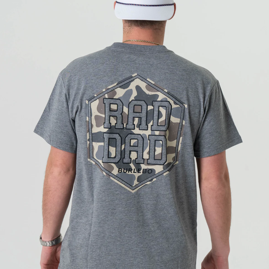 SS - Rad Dad Deer Camo - Dark Heather Grey