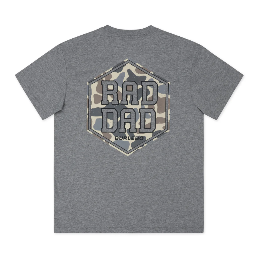 SS - Rad Dad Deer Camo - Dark Heather Grey