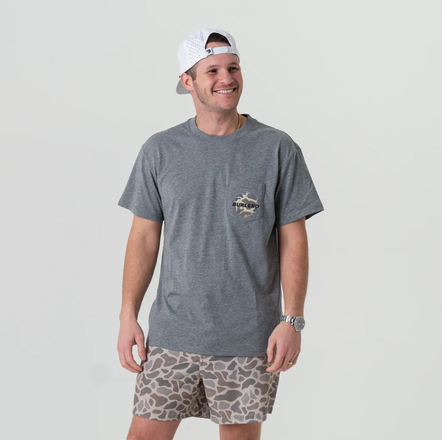 SS - Rad Dad Deer Camo - Dark Heather Grey