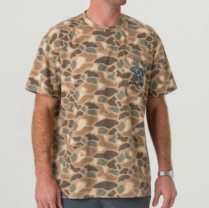 SS - Pintail Camo - Jumping Trout Pocket Tee