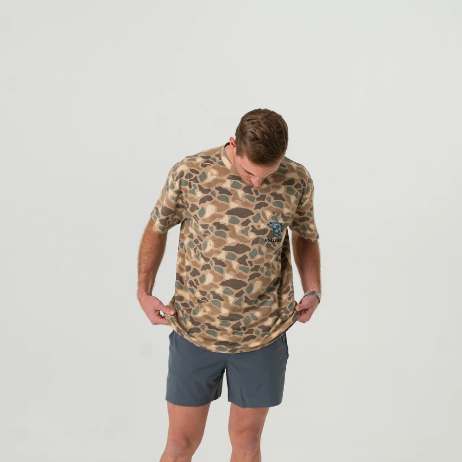 SS - Pintail Camo - Jumping Trout Pocket Tee