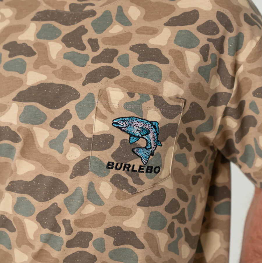 SS - Pintail Camo - Jumping Trout Pocket Tee