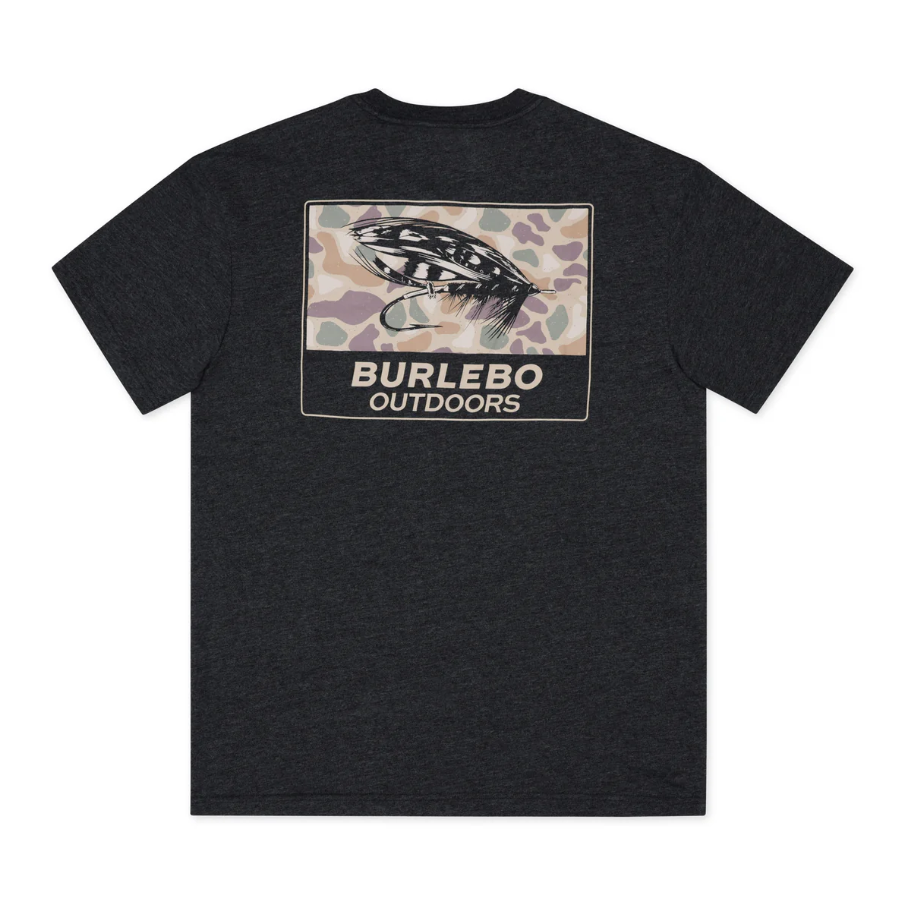 SS Tee- Camo Big Fly - Heather Black