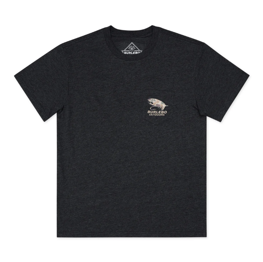 SS Tee- Camo Big Fly - Heather Black
