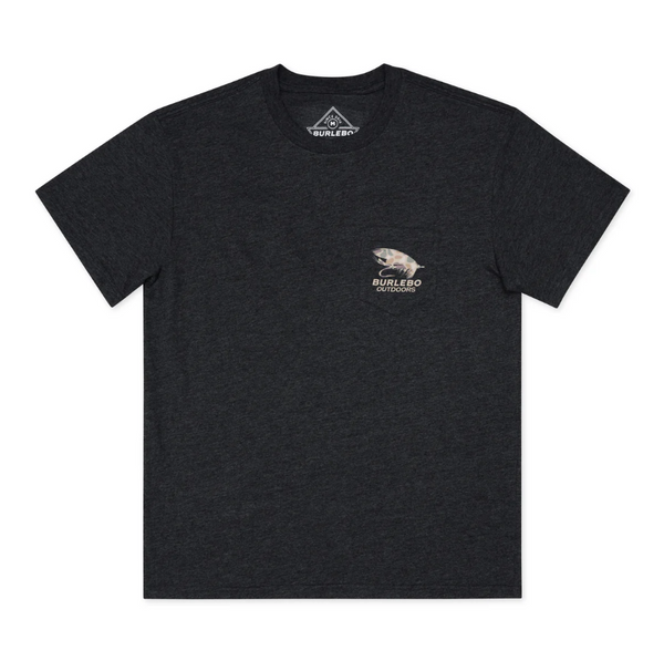 SS Tee- Camo Big Fly - Heather Black