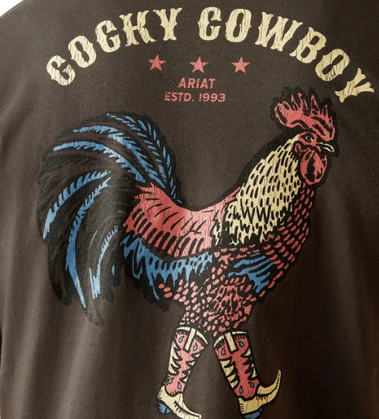 Ariat Cowboy Cocky T-Shirt - Vintage Black