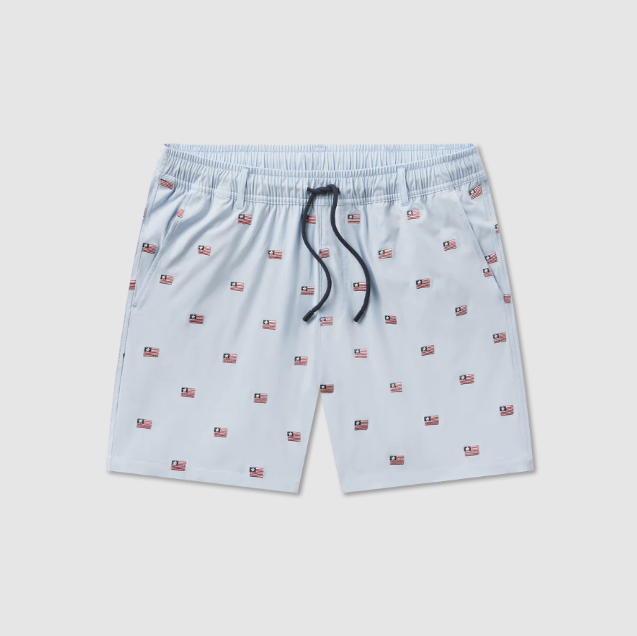 SOUTHERNCLASSICS™ Swim Trunk - Chambray Flags