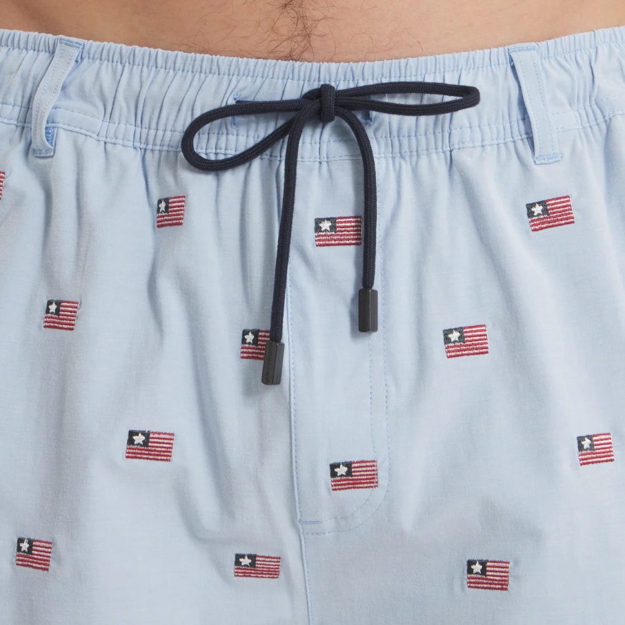 SOUTHERNCLASSICS™ Swim Trunk - Chambray Flags
